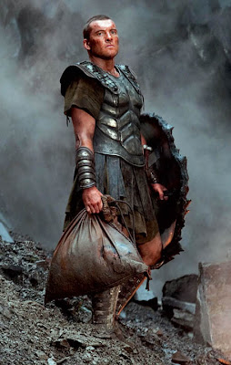 Sam Worthington as Perseus in Class of the Titans. No, not Percy Jackson. That other Perseus movie.