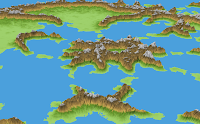 Great Caldera, Calidar, 3D view of eroded height map, Stereographic Projection