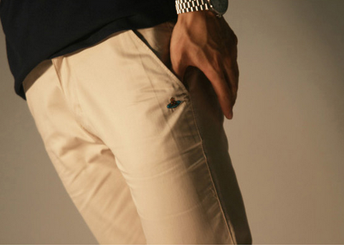 Cotton Straight Slim Pants