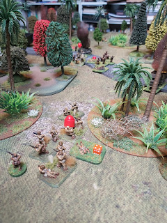 A firefight breaks out in the jungle