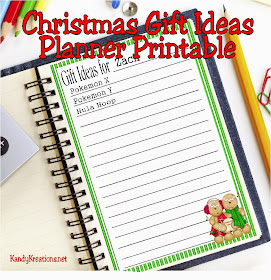 Help your Christmas run a little smoother by using this planner printable to gather Christmas gift ideas throughout the year.  Whenever your child makes a Christmas gift wish or you see a good idea, write it down on this printable and you'll have the perfect Christmas gift to save you stress.