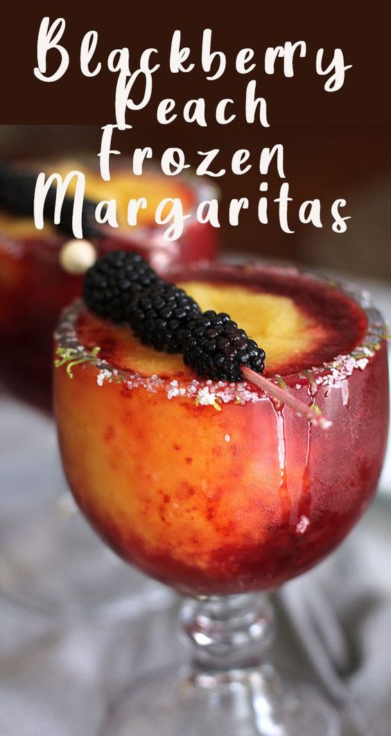 Blackberry Peach Frozen Margaritas