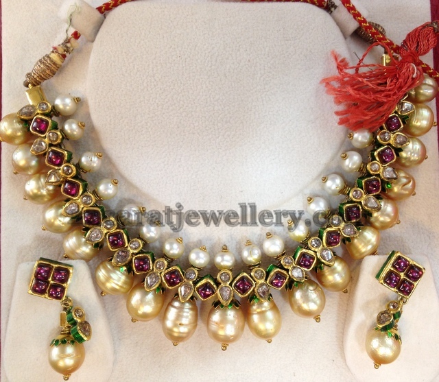 Mughal Necklace with South Sea Pearls