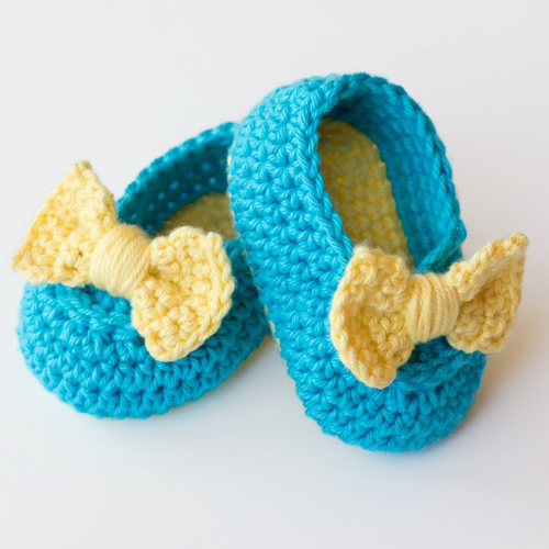 Lemon Drop Baby Booties - Free Pattern