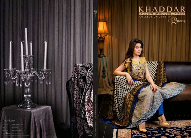 Shariq textiles Latest Khaddar Exclusive Winter Dresses 2013-14 For Girls By Fashion She9