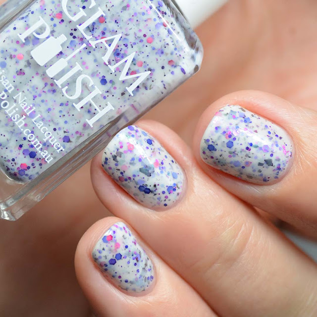 white crelly glitter nail polish