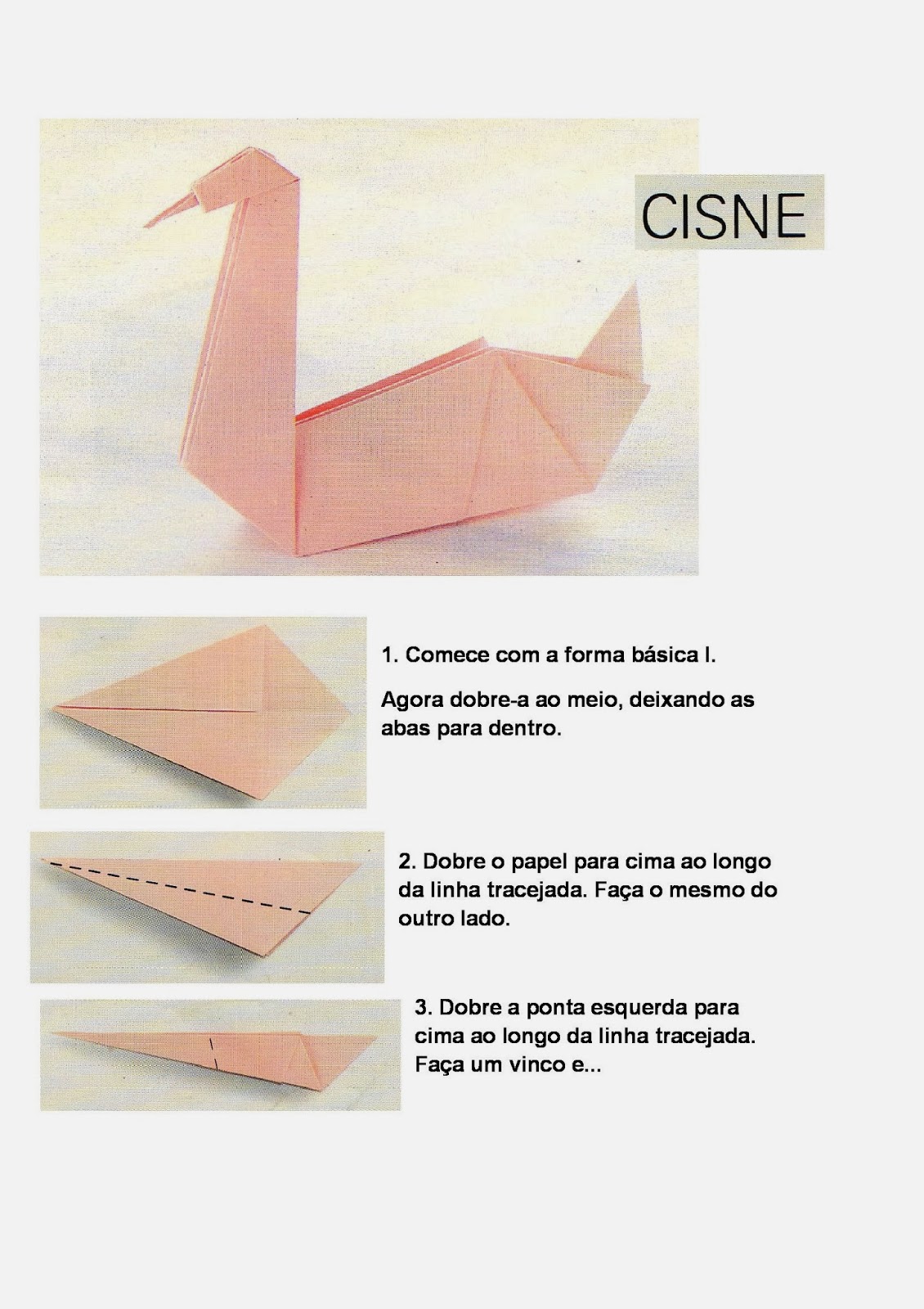 Dobraduras de Animais - Cisne - Parte 1