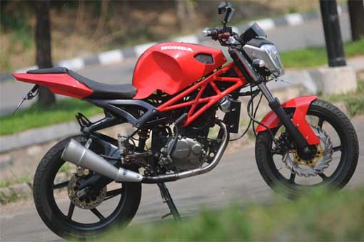 Modifikasi Honda Mega Pro Streetfighter