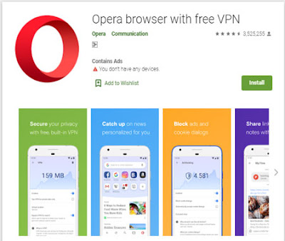 Best Browser For Android Opera with free VPN