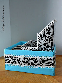 Vintage, Paint and more... side view of embellished dish organizer