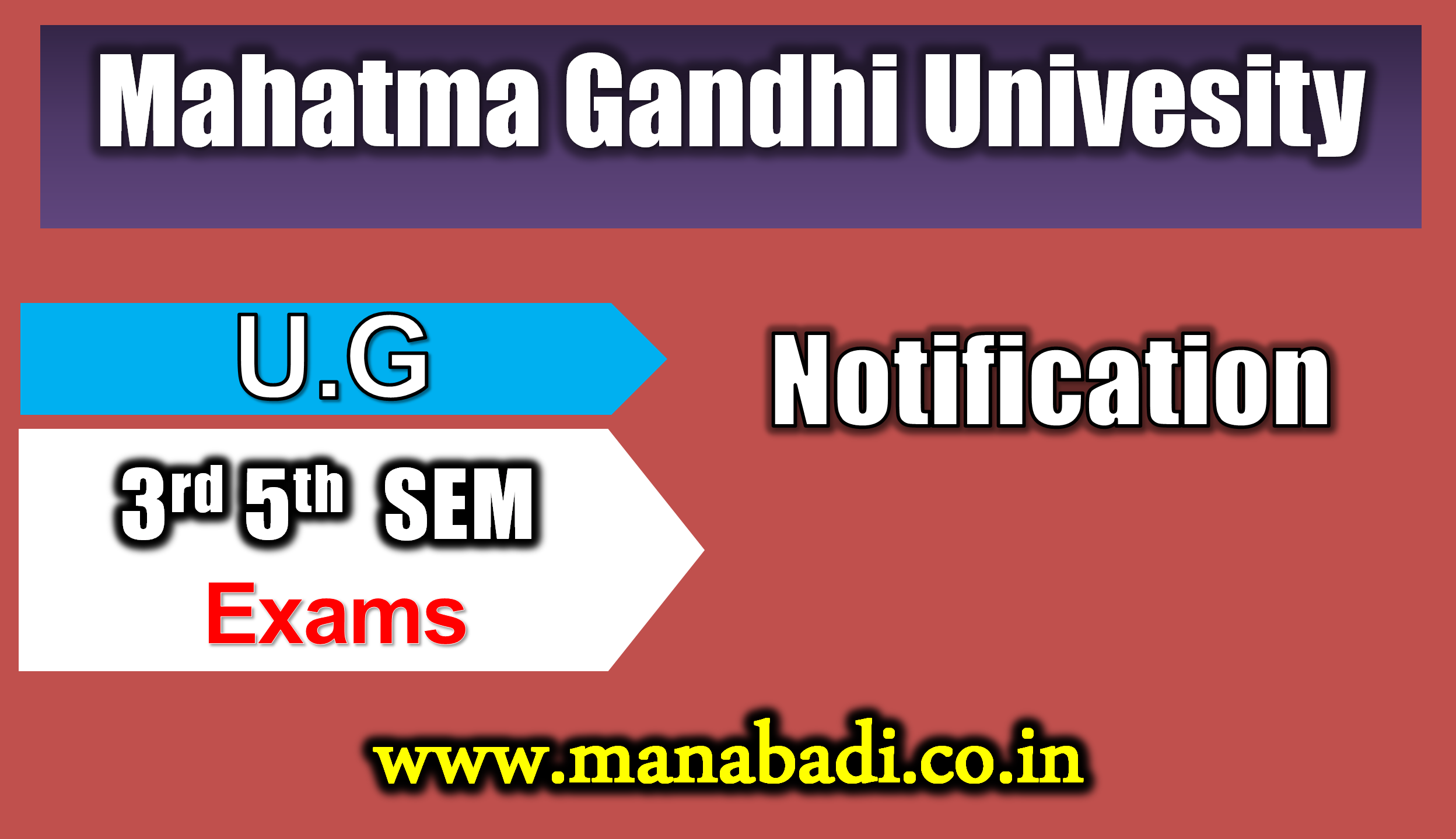 Mahatma Gandhi University UG 3rd&5th Sem Reg Exam Nov -2023 Fee Notification