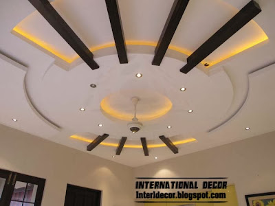 False ceiling pop designs LED ceiling lighting ideas 2018