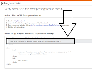 Cara Mendaftar Dan Verifikasi Blog Ke Bing dan Webmaster Tools