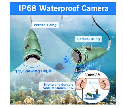 ANYSUN 4.3 Inch IPS Monitor IP68 Waterproof Fish Camera