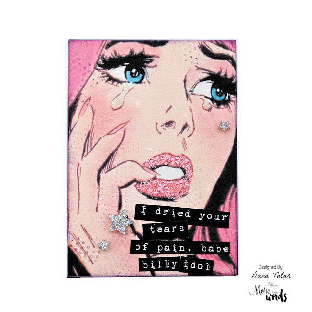 Tears of Pain Rebel Yell Pop Art Glittered Artist Trading Card