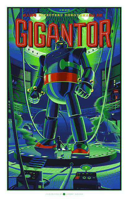 Dark Hall Mansion - “Gigantor: The Lab” Screen Print by Laurent Durieux