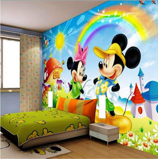 Desain Kamar Anak Dan Wallpaper Mickey Mouse