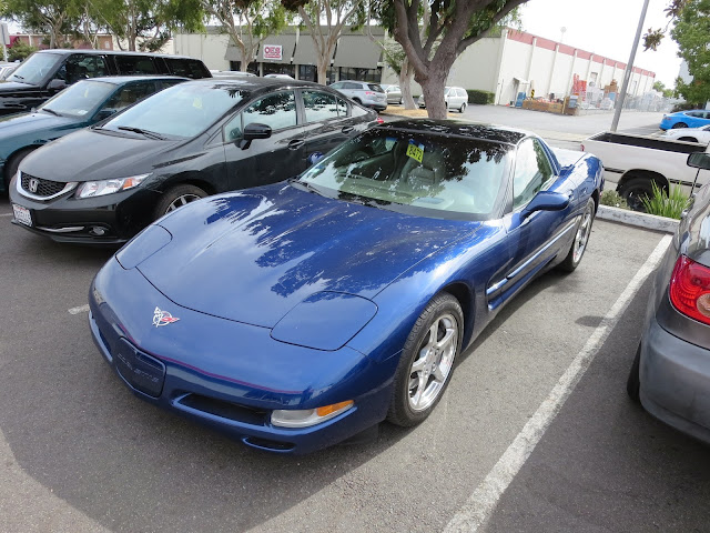 Corvette getting collision repairs at Almost Everything Auto Body.