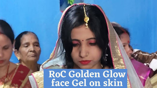 RoC Golden Glow face Gel on skin