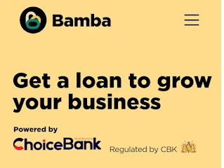 Bamba loan website screenshot