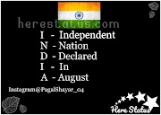 15 august independence day status | Here Status