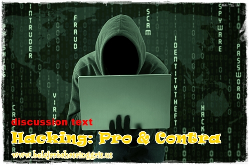 Contoh Discussion Text : Hacking + Terjemahan
