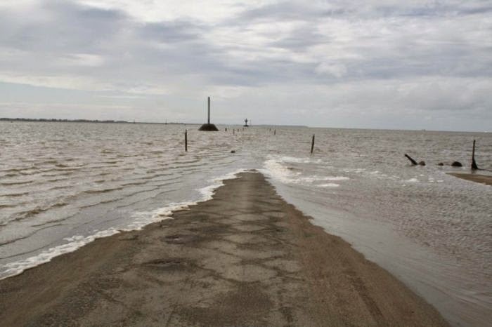 Le Passage du Gois a Flooded Road