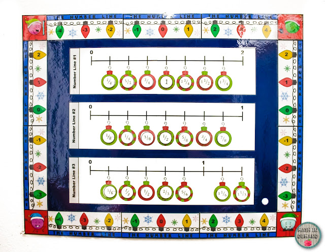 The Number Line Interactive Poster Board Christmas Edition