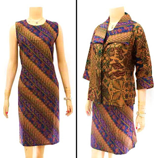 DB2940 - Mode Baju Dress Batik Modern Terbaru 2013