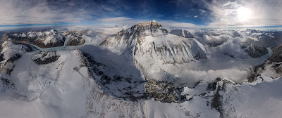 drone photograph, everest, mountain, panorama, alta x,