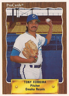 Tony Ferreira 1990 Omaha Royals card