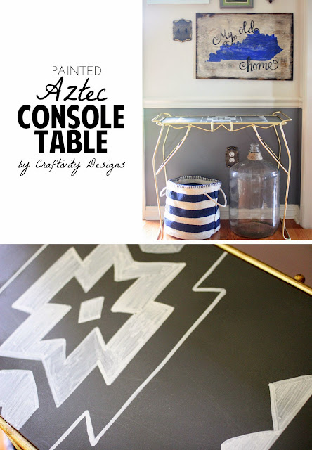 DIY Painted Aztec Console Table by Craftivity Designs