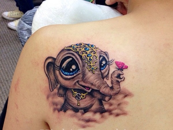 tatuagens de elefante para as meninas