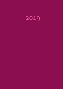 Kalender 2019 - A5 - Himbeere - Red: 1 Woche pro Doppelseite - liniert