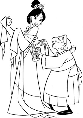 Desenhos para Colorir da Mulan – Imagens para imprimir Disney