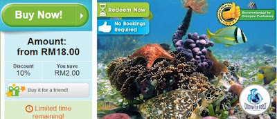 Underwater World Langkawi ticket offer, Groupers, sharks, giant stingrays, green turtles, swimming penguins, 4000 aquatic species, swans, flamingos, Mandarin ducks