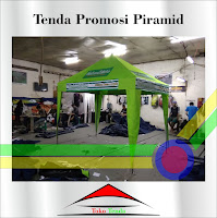 Toko Penjual Tenda Piramid Bahan Printing lengkap dengan logo dan gambar Tenda Termurah di bandung.