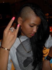 Cassie Half shaved Head photo