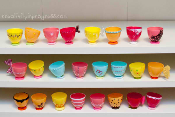 easter egg craft, easter egg tea cup