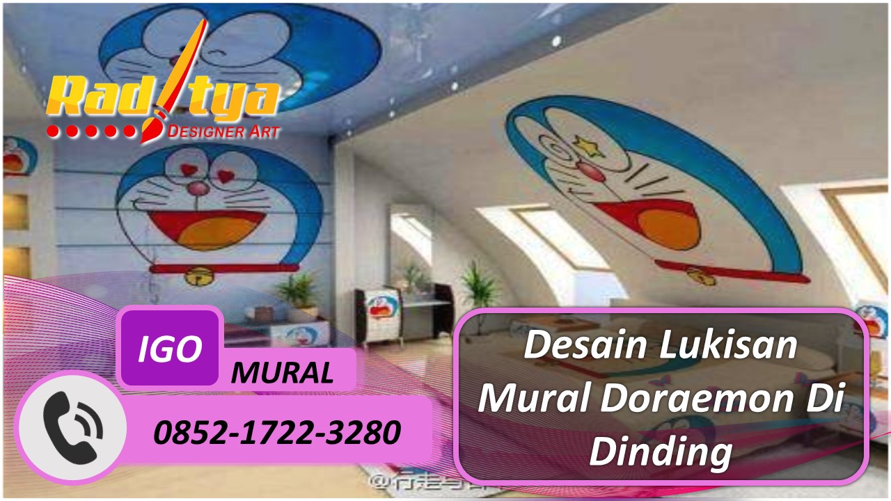 Desain Lukisan Mural Doraemon Di Dinding