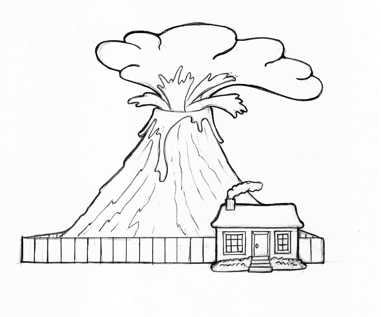 Volcano Coloring Pages | printable coloring for kids | printable