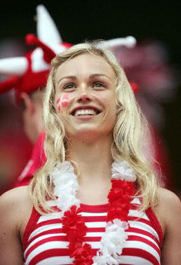 Danish female soccer fan