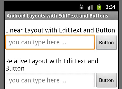 Programmers Sample Guide Android Place Button Next To Edittext On The Same Line Programmers Sample Guide Android Place Button Next To Edittext On The Same Line
