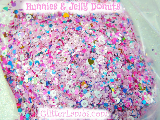 Glitter Lambs "Bunnies And Jelly Donuts" Nail Polish And Loose Glitter Mix