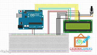 Menampilkan Teks ke LCD 16x2 Menggunakan Arduino Uno R3