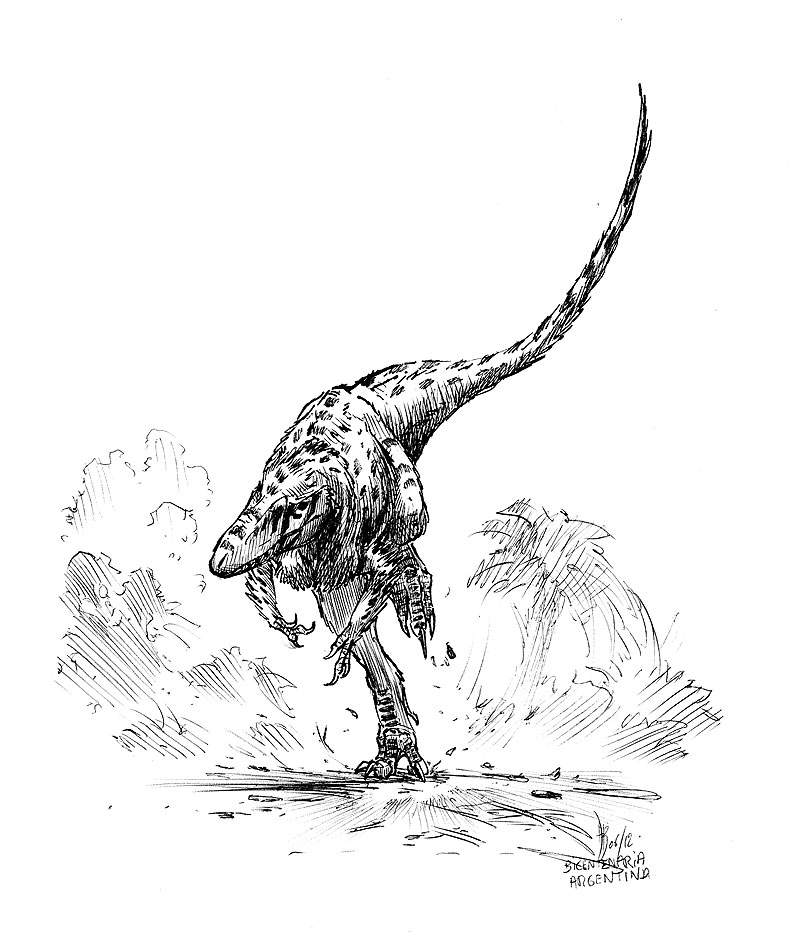 théropode dinosaure illustration dessin | strip science