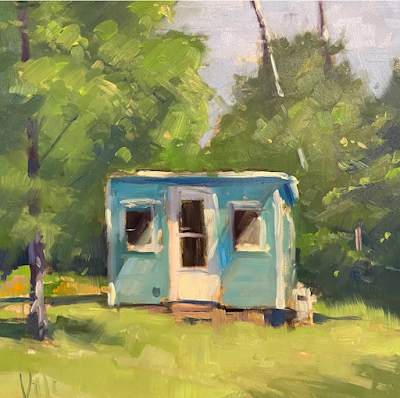 Little Cabin painting Patty Voje