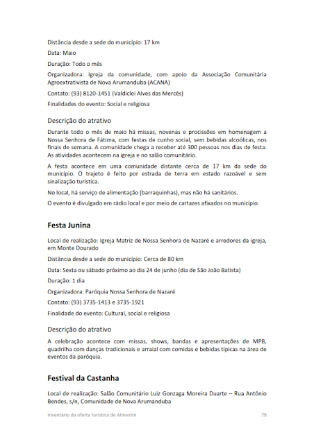 INVENTÁRIO DA OFERTA TURÍSTICA HIERARQUIZAÇÃO DE ATRATIVOS DIAGNÓSTICO DA INFRAESTRUTURA DE TURISMO RELATÓRIO DE OPORTUNIDADES DE NEGÓCIOS 2014.1. -  C.1.  Atrativos naturais