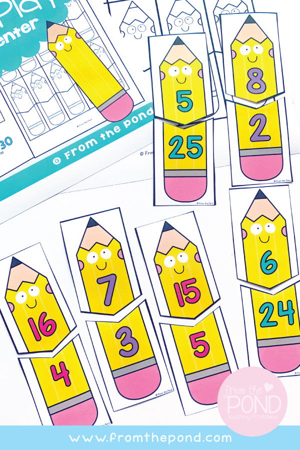 Cute Pencils Back to School Math Game