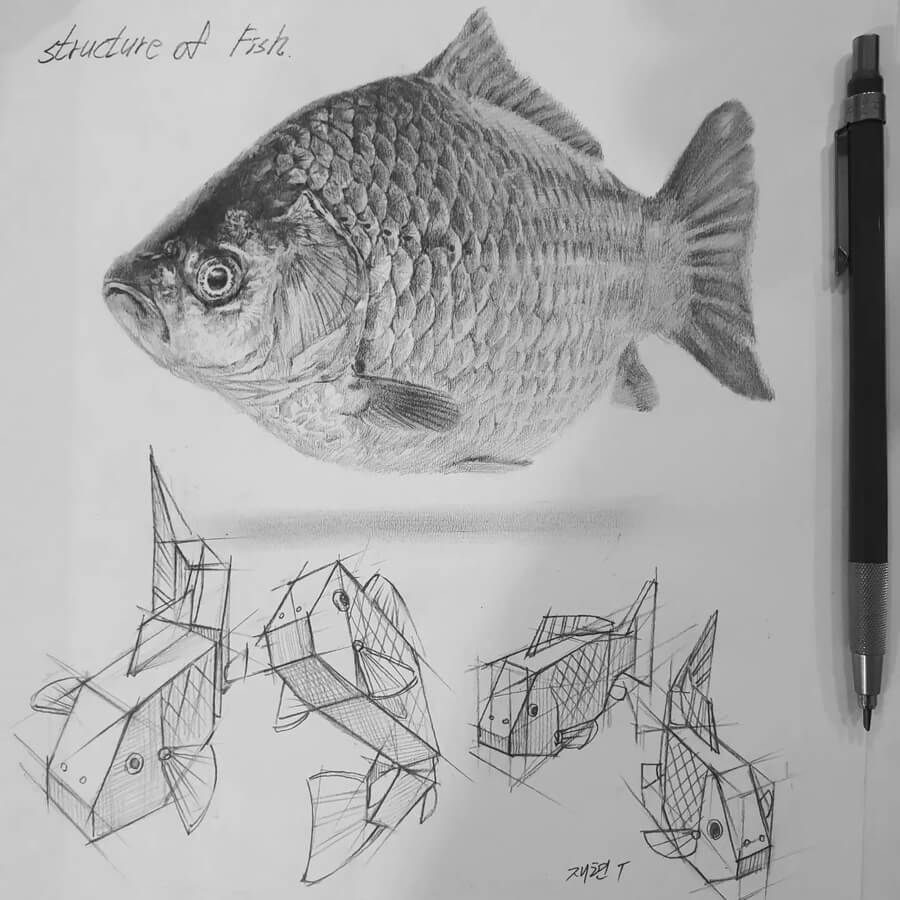 08-A-Fish-Animal-Tutorial-Drawings-Anjjaemi-www-designstack-co